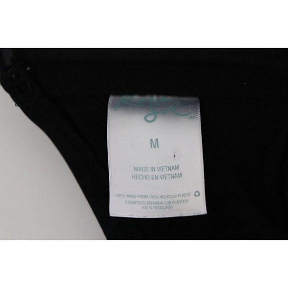 Kona Sol Black Crochet Ruffled 1pc Moderate Coverage Swimsuit MEDIUM Vacation - Picture 8 of 10